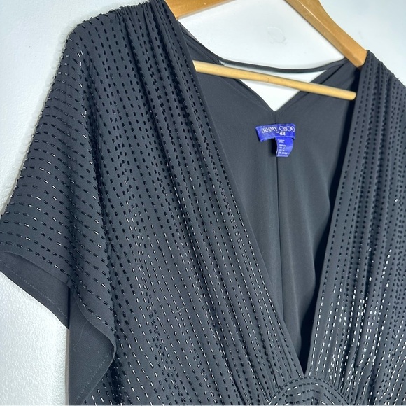 Jimmy Choo x H&M LIMITED EDITION Black Beaded Cocktail Dress Size 4 - Picture 8 of 10